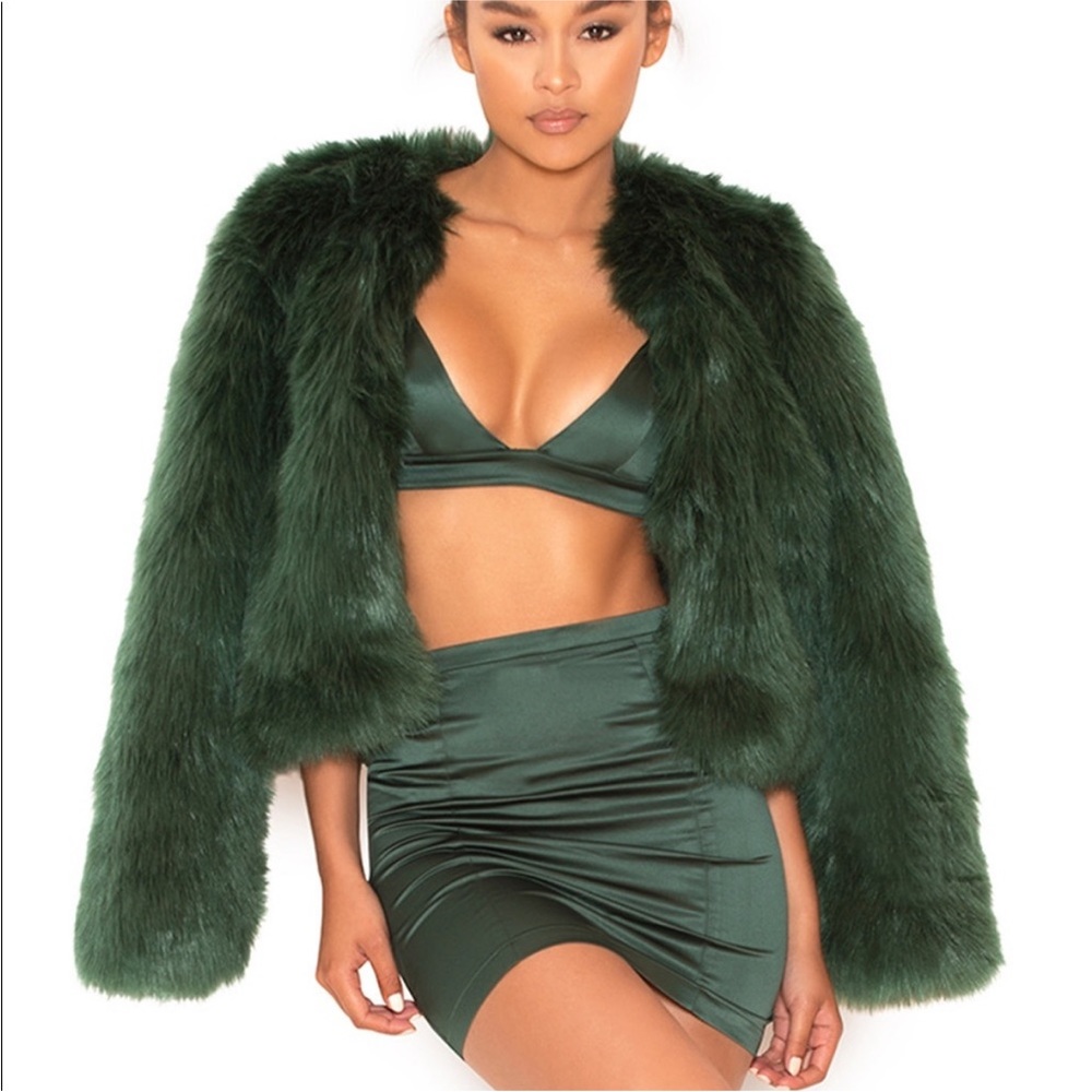 Mistress Rocks Faux Fur Cropped Jacket